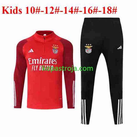 Benfica Lisabon Barn Tränings Sweatshirtställ Röd 2023/24 Benfica Lisabon Barn Tränings Sweatshirtställ Röd 2023/24